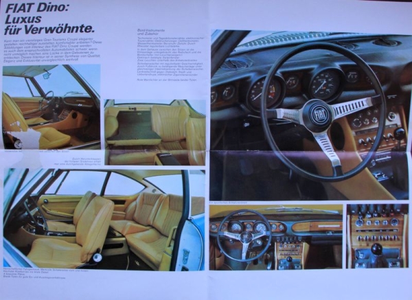 Fiat Dino Coupe Modelprogram 1967 Carbrochure (8385)